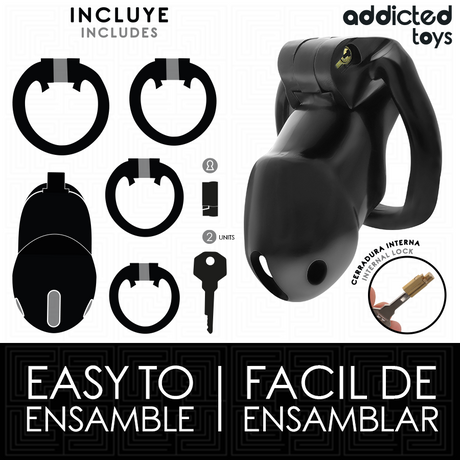 ADDICTED TOYS LOCKED - MINDNIGHT CELL PENIS CAGE SIZE M