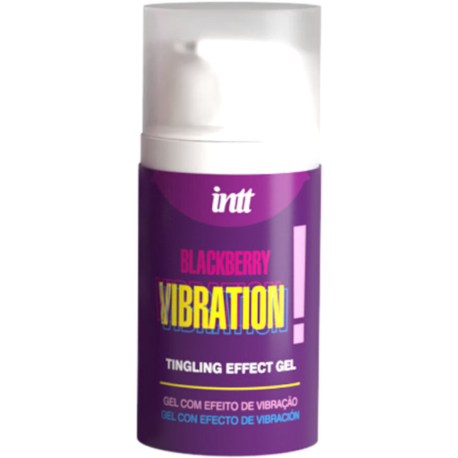 INTT RELEASES Liquid Vibrating Gel – вибриращ интимен гел с аромат на къпина, 15 мл