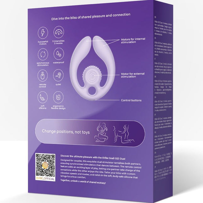 SNAIL VIBE - GIZI DUO COUPLES STIMULATOR REMOTE CONTROL LILAC