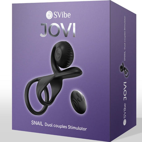 SNAIL VIBE JOVI – вибриращ пръстен с дистанционно управление, черен