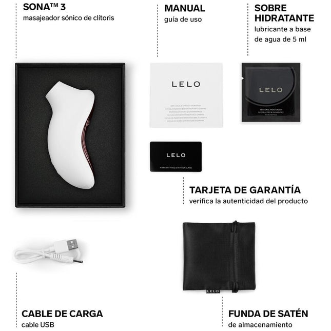 LELO - SONA 3 SONIC CLITORAL MASSAGER CREAM