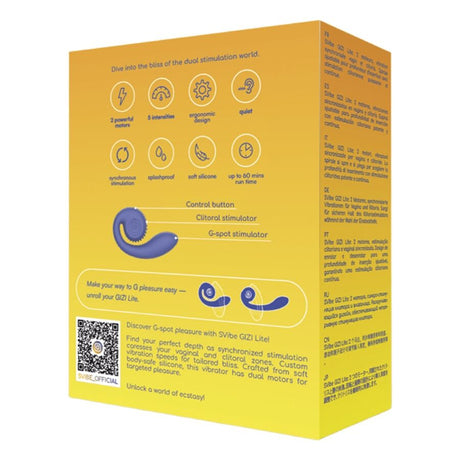 SNAIL VIBE GIZI Lite – вибратор с двойна стимулация за G-точка и клитор