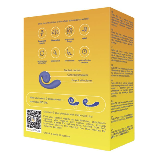 SNAIL VIBE - GIZI LITE DUAL G-SPOT & CLITORAL PURPLE VIBRATOR