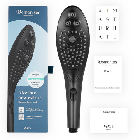 WOMANIZER Wave – водоустойчив клиторен стимулатор и душ глава