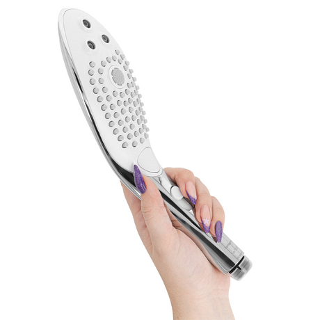 WOMANIZER Wave – водоустойчив клиторен стимулатор и душ глава Chrome