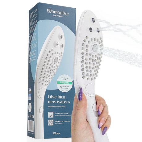 WOMANIZER Wave – водоустойчив клиторен стимулатор и душ глава