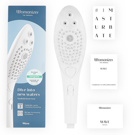 WOMANIZER Wave – водоустойчив клиторен стимулатор и душ глава