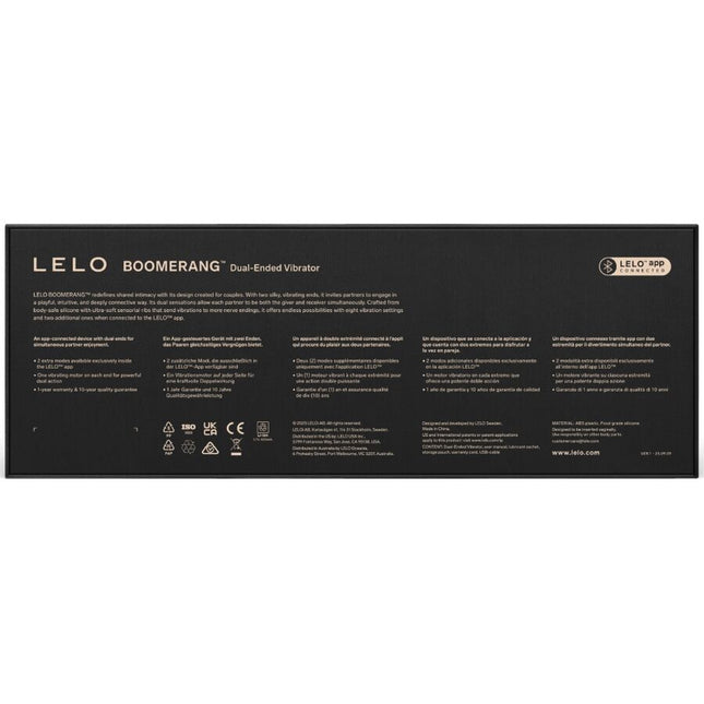 LELO - BOOMERANG DOUBLE ENDED VIBRATOR CORAL RED