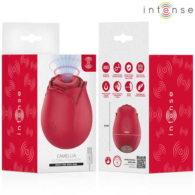 INTENSE - CAMELLIA CLITORAL SUCTION ROSE BY WAVES BORDEAUX