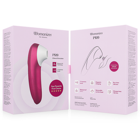 WOMANIZER Pro Vibrant – безконтактен клиторен стимулатор, водоустойчив