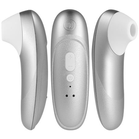 WOMANIZER Pro Vibrant – безконтактен клиторен стимулатор, сребристо-сив