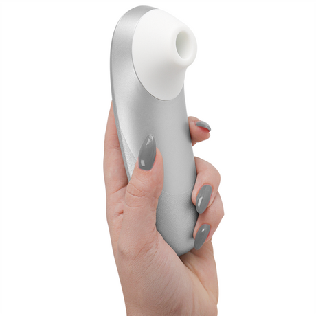 WOMANIZER Pro Vibrant – безконтактен клиторен стимулатор, сребристо-сив