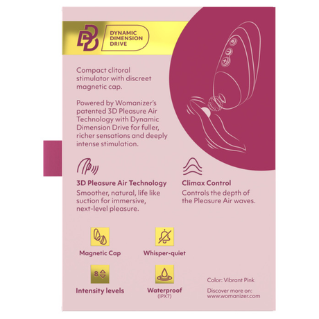 WOMANIZER - NEXT LIBERTY 3D CLITORAL STIMULATOR INTENSE PINK AIR OF PLEASURE