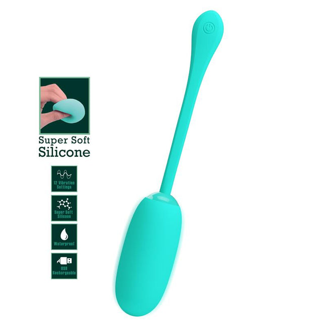 PRETTYLOVE Julius Vibrating Egg – вибриращо яйце с 12 режима, USB зареждане