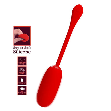 PRETTYLOVE Julius Vibrating Egg – вибриращо яйце с 12 режима, USB