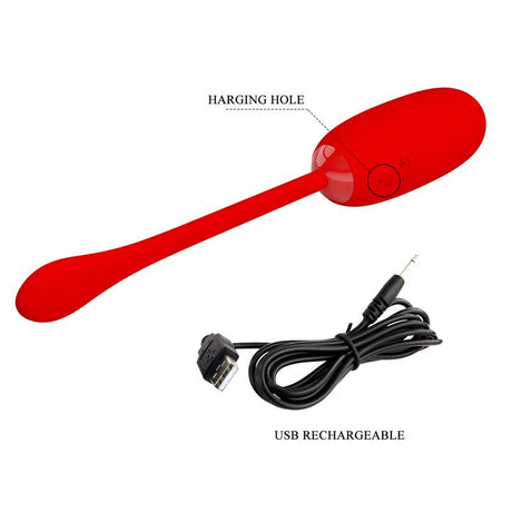 PRETTYLOVE Julius Vibrating Egg – вибриращо яйце с 12 режима, USB
