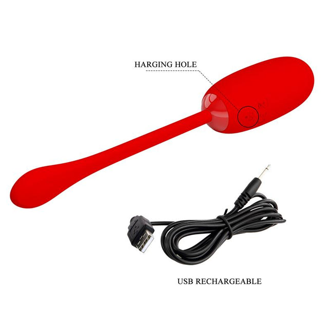 PRETTYLOVE Julius Vibrating Egg – вибриращо яйце с 12 режима, USB