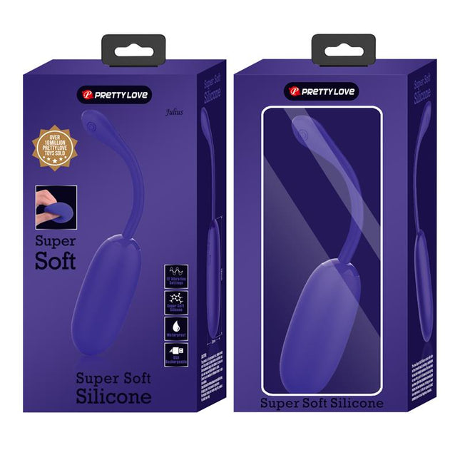 PRETTYLOVE Julius Vibrating Egg Violet – вибриращо яйце с 12 функции