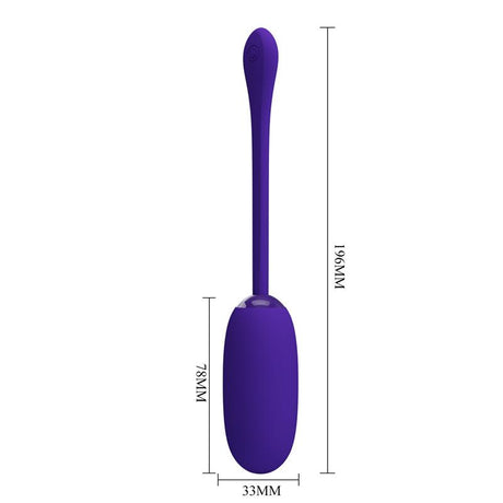 PRETTYLOVE Julius Vibrating Egg Violet – вибриращо яйце с 12 функции