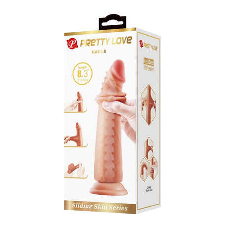 PRETTYLOVE Kable Sliding Skin – реалистично дилдо с плъзгаща се кожа
