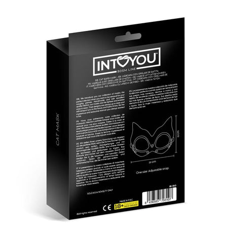 Котешка маска с къси уши – BDSM аксесоар | Intoyou®