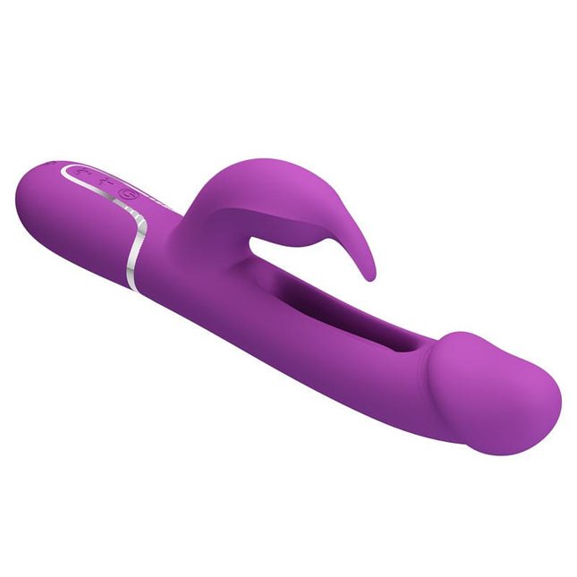 PRETTYLOVE Kampas – водоустойчив вибратор с двойна стимулация и езиче