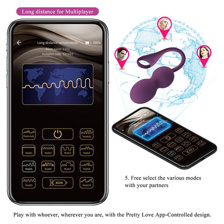 PRETTYLOVE Kegel Balls с вибрация и APP – иновативен тренажор за интимни мускули