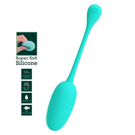 PRETTYLOVE Knucker Vibrating Egg – 12 вибрационни режима, USB зареждане