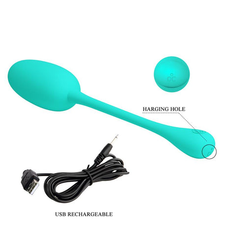 PRETTYLOVE Knucker Vibrating Egg – 12 вибрационни режима, USB зареждане