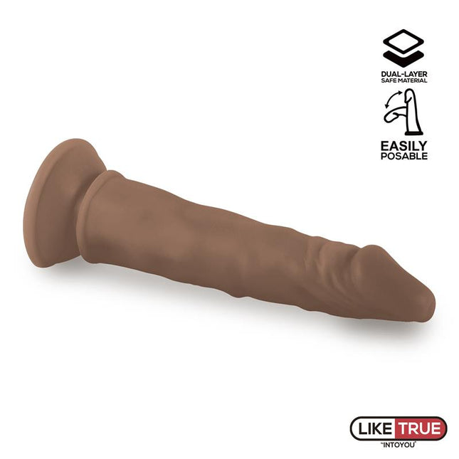 LIKETRUE Lenser – реалистичен, гъвкав дилдо с позициониране, 20.7 см