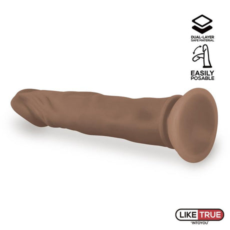 LIKETRUE Lenser – реалистичен, гъвкав дилдо с позициониране, 20.7 см