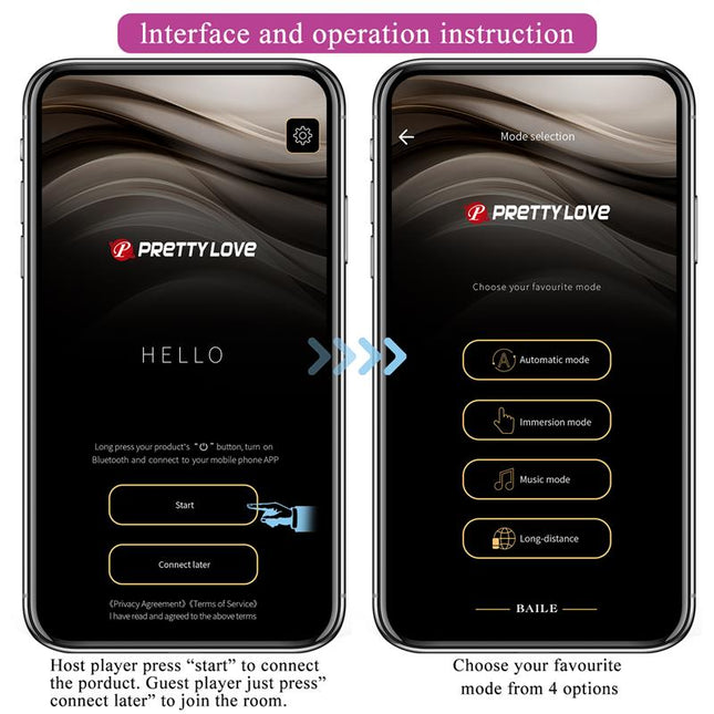 PRETTYLOVE Leviathan – вибриращо яйце с управление през приложение