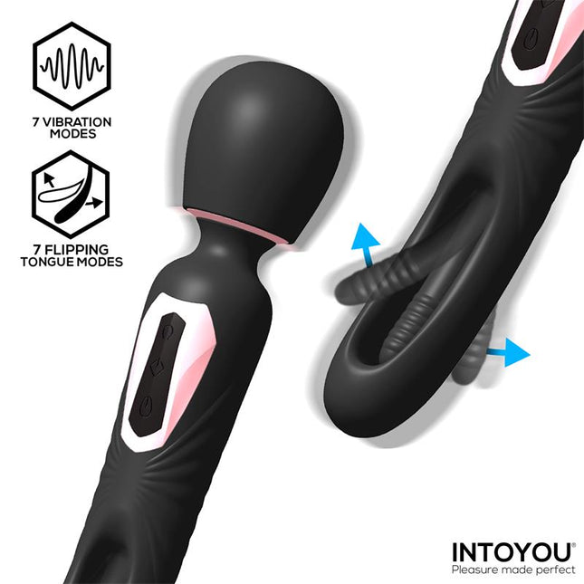 Lexy Vibrating Wand with Internal Flipping Tongue