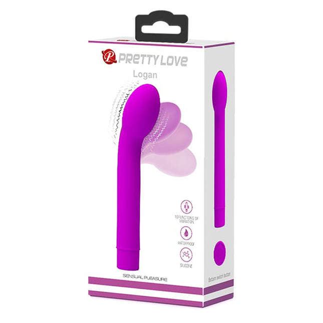 PRETTYLOVE Logan Vibe Purple – компактен вибратор с 10 режима