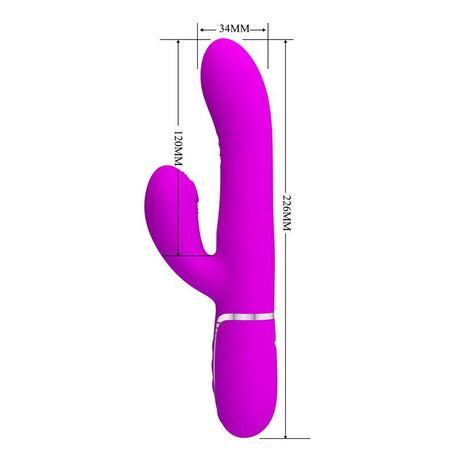 PRETTYLOVE Mariana Vibrator 4 в 1 – силиконов, фуксия