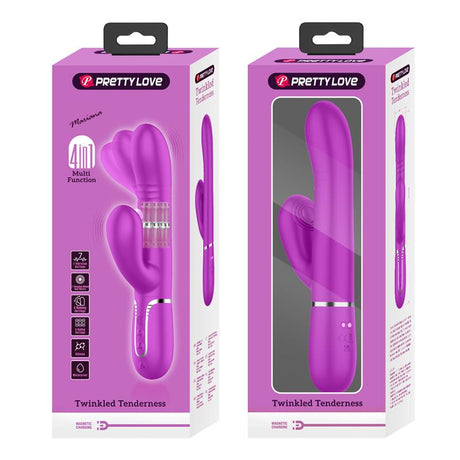 PRETTYLOVE Mariana Vibrator 4 в 1 – силиконов, фуксия