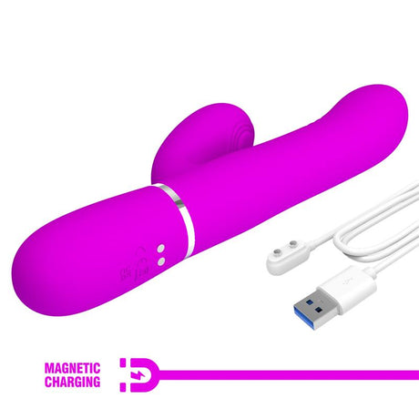 PRETTYLOVE Mariana Vibrator 4 в 1 – силиконов, фуксия