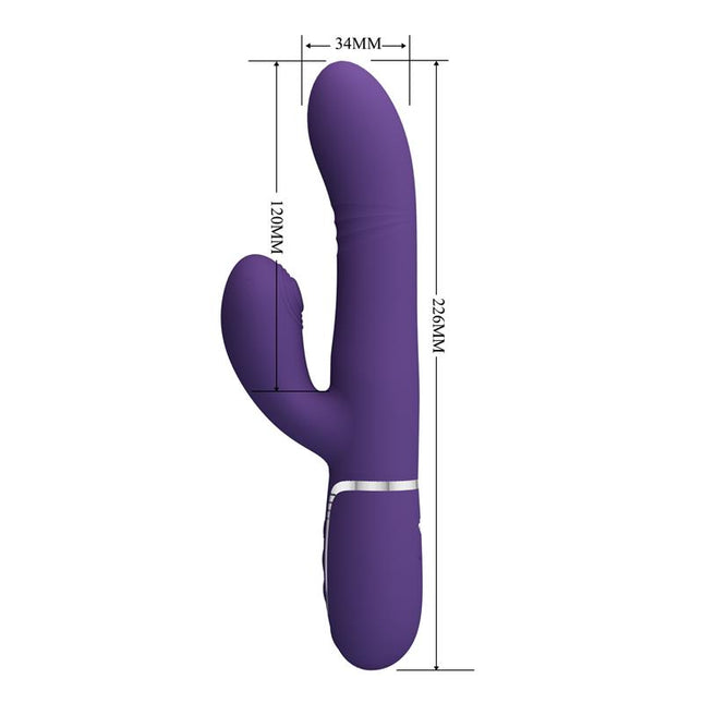 PRETTYLOVE Mariana Vibrator 4 в 1 – силиконов мултифункционален вибратор
