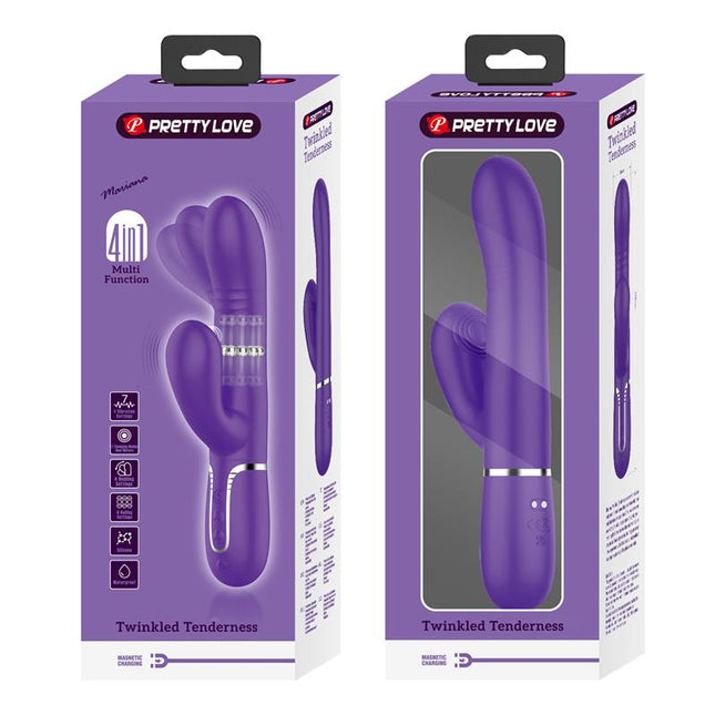 PRETTYLOVE Mariana Vibrator 4 в 1 – силиконов мултифункционален вибратор
