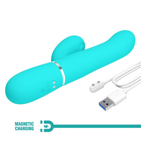 PRETTYLOVE Mariana Vibrator 4 в 1 – многофункционален силиконов стимулатор