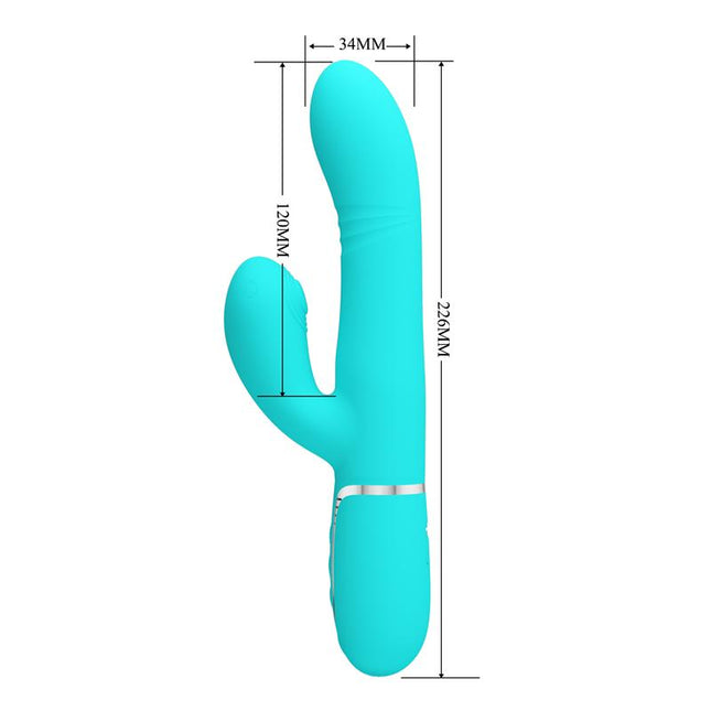 PRETTYLOVE Mariana Vibrator 4 в 1 – многофункционален силиконов стимулатор