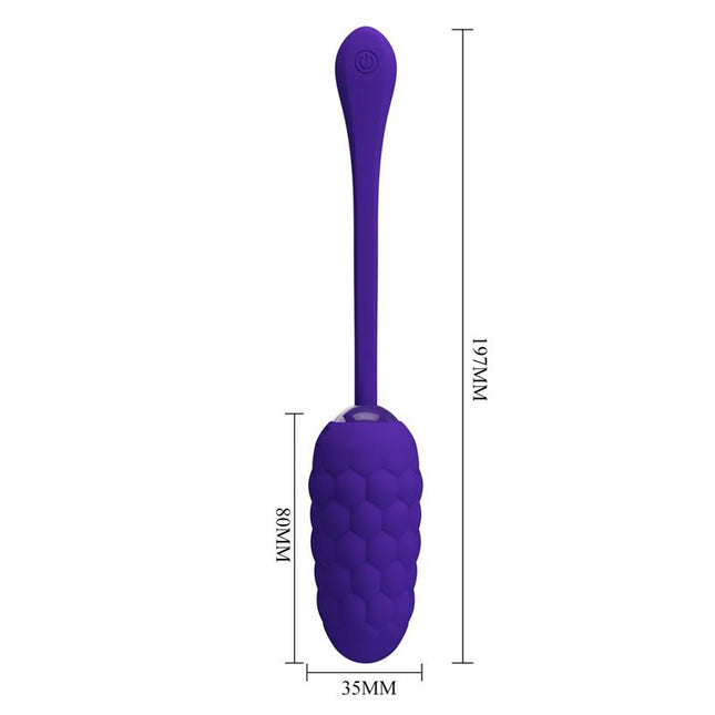 PRETTYLOVE Marina Vibrating Egg Violet – вибриращо яйце с 12 режима