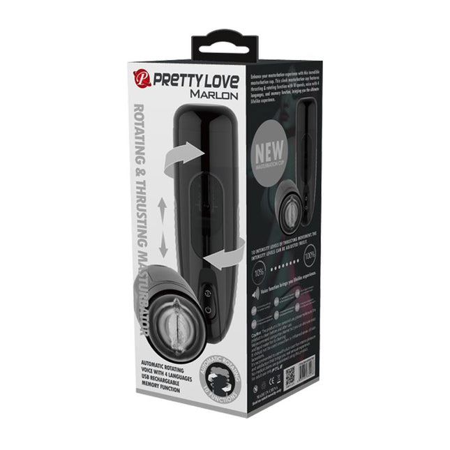 PRETTYLOVE Marlos – автоматичен мастурбатор с вибрация и USB зареждане