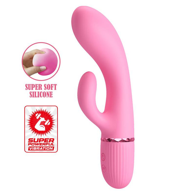 PRETTYLOVE Marski – вибратор с Rabbit стимулатор и 10 режима, розов