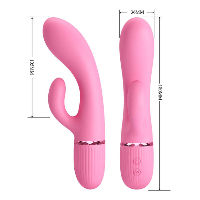 PRETTYLOVE Marski – вибратор с Rabbit стимулатор и 10 режима, розов