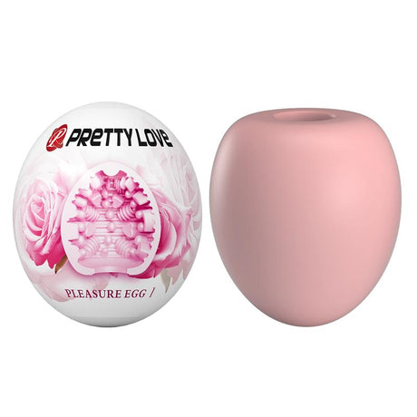 PRETTYLOVE Pleasure Egg I Pink – гъвкав мастурбатор за комфортно усещане