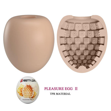 PRETTYLOVE Pleasure Egg II Orange – гъвкав мастурбатор за комфорт