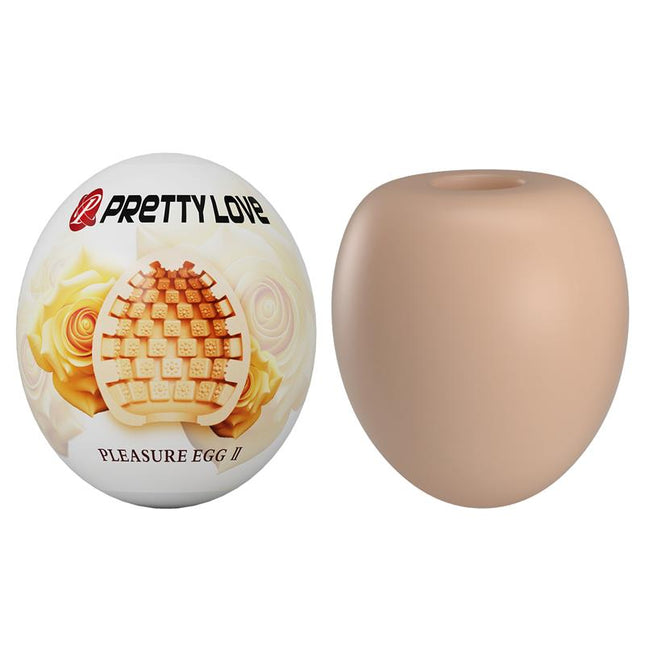 PRETTYLOVE Pleasure Egg II Orange – гъвкав мастурбатор за комфорт