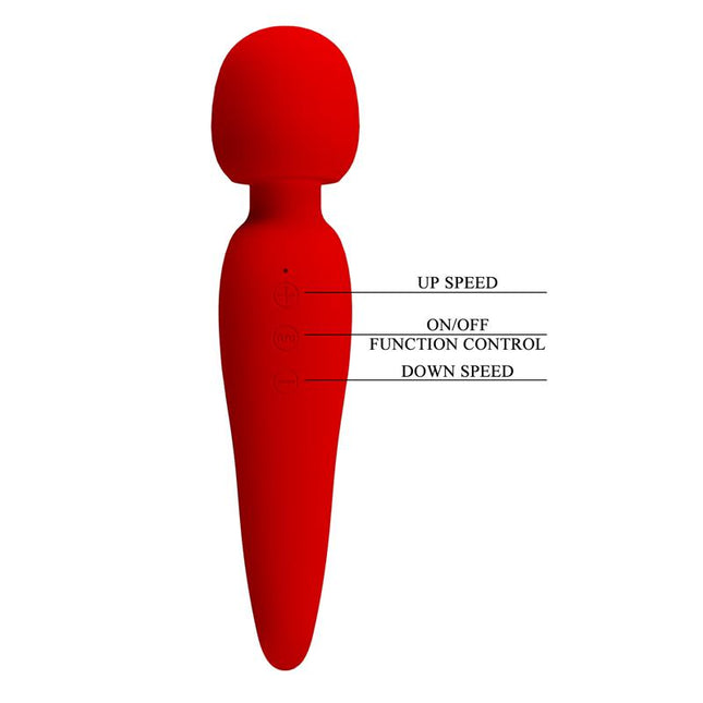 PRETTYLOVE Meredith Massager Wand – мощен вибратор с 5 скорости и 7 режима