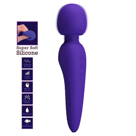 PRETTYLOVE Meredith Massager Wand Violet – мощен масажор с 5 скорости и 7 режима